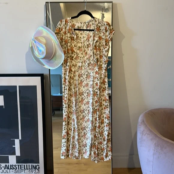 NWOT Reformation pastel chic Floral Midi Dress size 8 - Picture 8 of 11